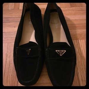 Black Suede Prada Driving Sho